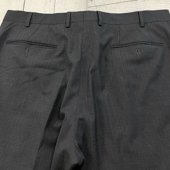 Santorelli New Romeo Men's W36 x L32 Dark Grey Flat Front Cuffed Dress Pants - Picture 2 of 9